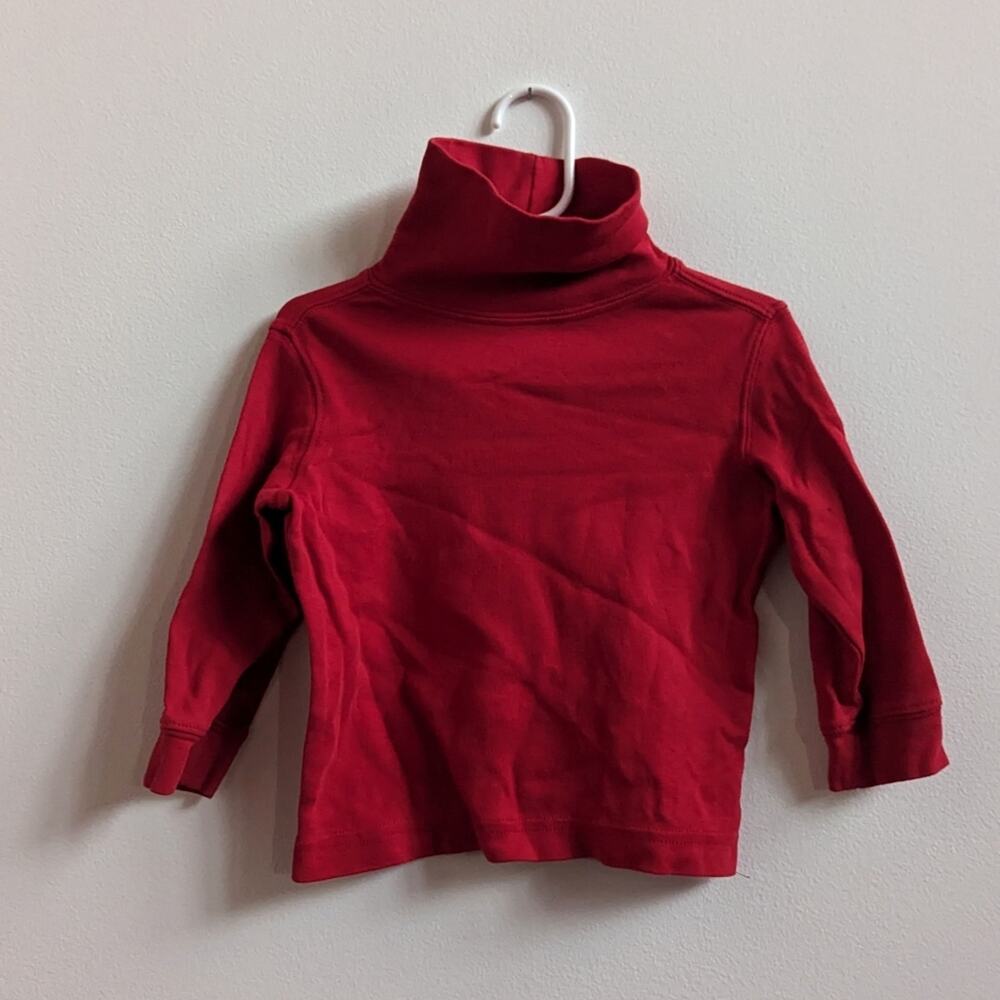 Hanna Andersson Red Turtleneck Kids 18-24m Layering Christmas Basic